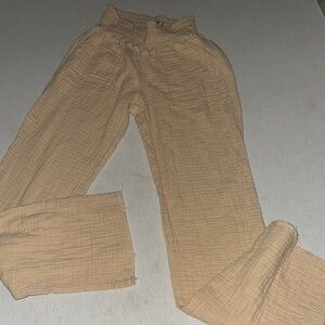Womens Size XS Sincerely Jules Tan Textured Pants.